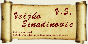 Veljko Sinadinović vizit kartica